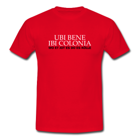 T-Shirt mit dem Aufdruck "UBI BENE IBI COLONIA"