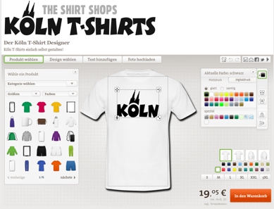 Köln T-Shirts einfach selbst gestalten