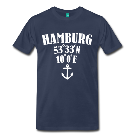 Hamburg Koordinaten T-Shirts