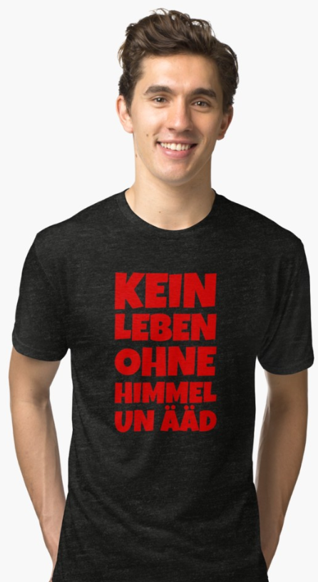 Kein Leben ohne Himmel un Ääd  - Köln T-Shirt Schwarz-Rot